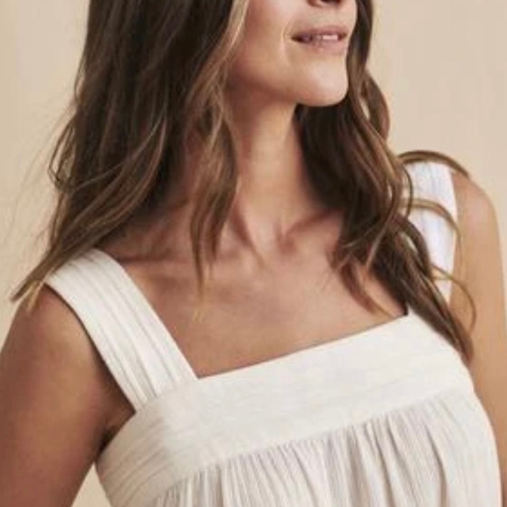 Faherty Ozette Dobby White Top